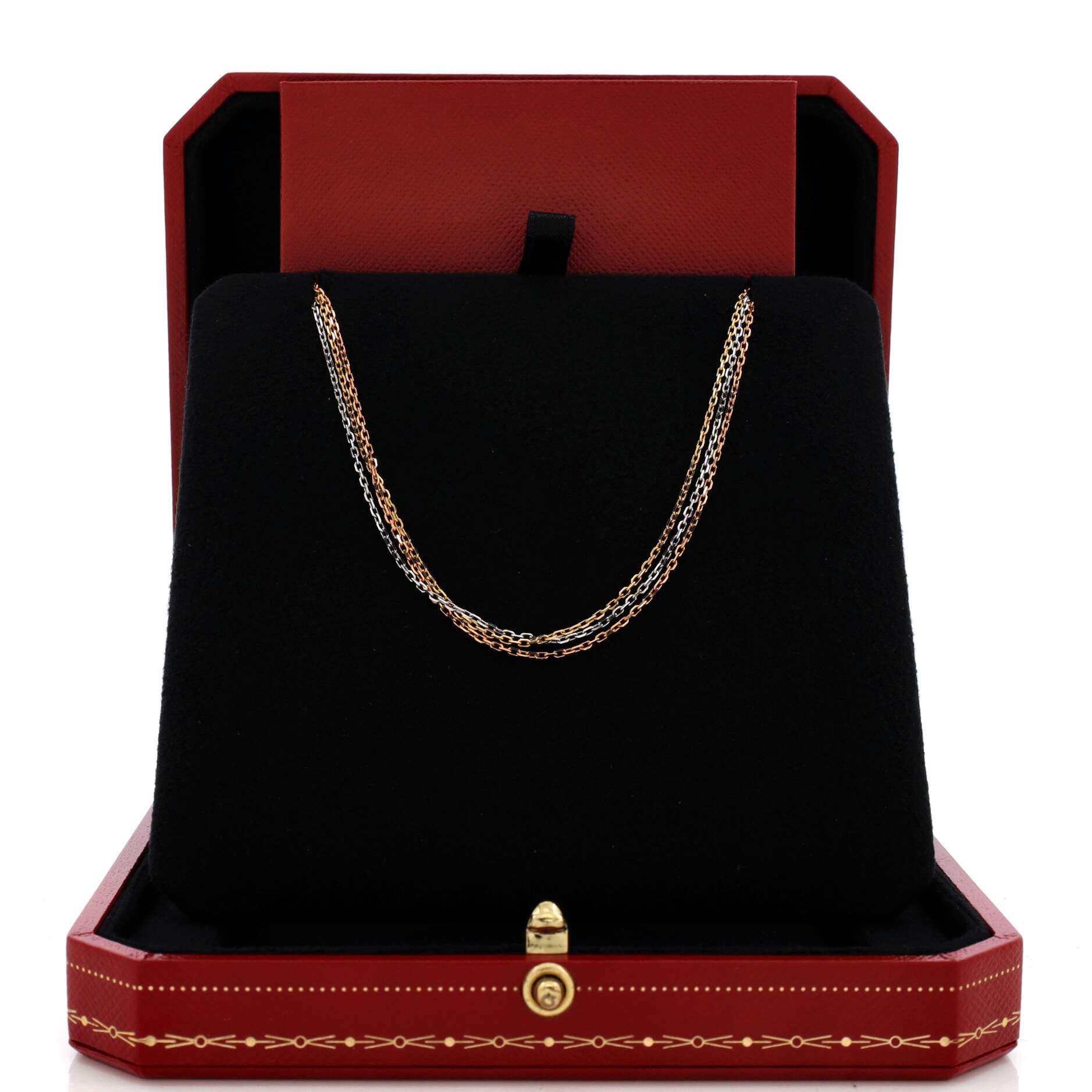Trinity Chain Necklace 18K Tricolor Gold