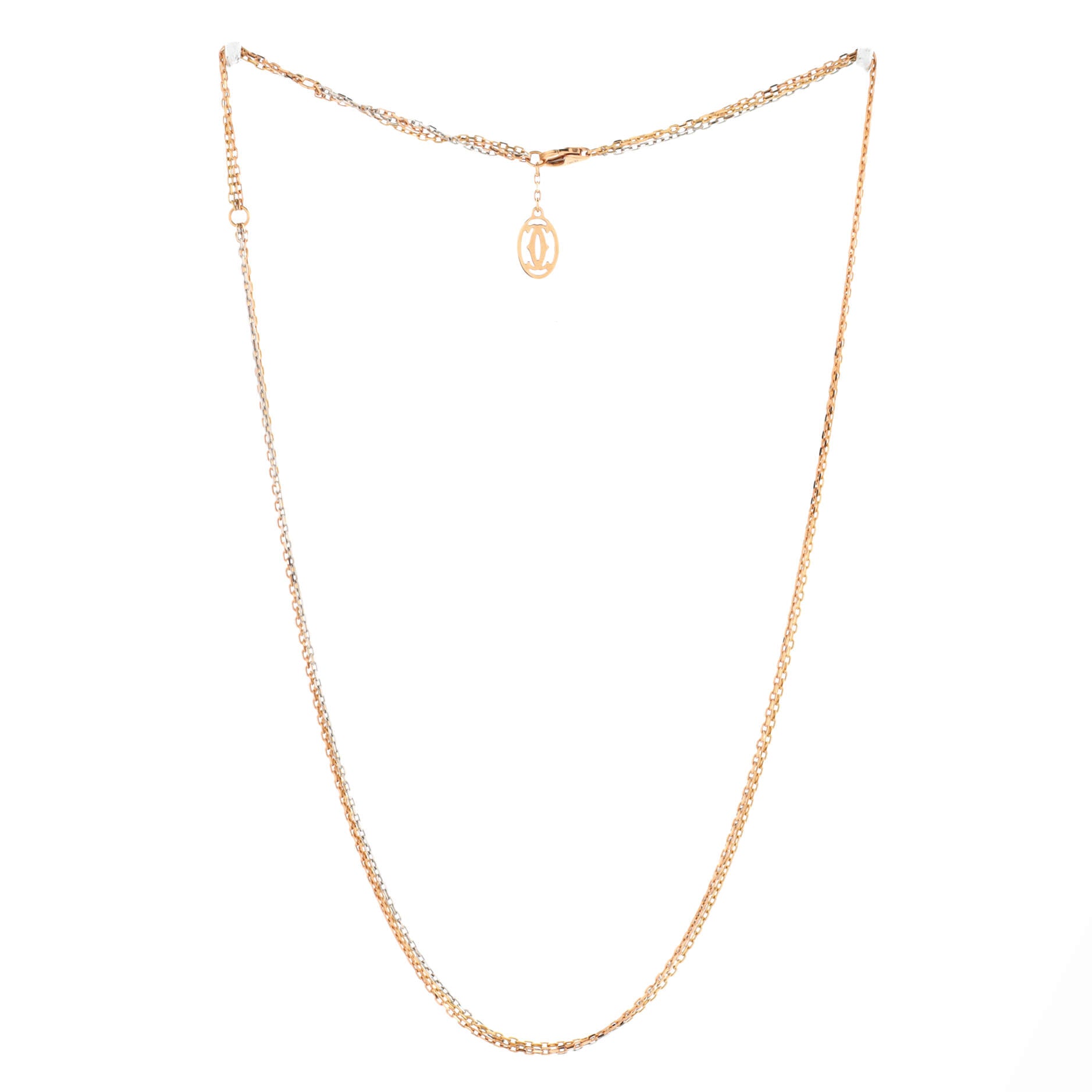 Trinity Chain Necklace 18K Tricolor Gold