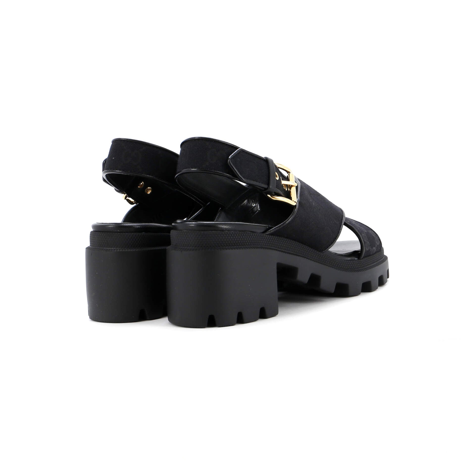 Women's Lug Sole Platform Slingback Sandals GG Canvas