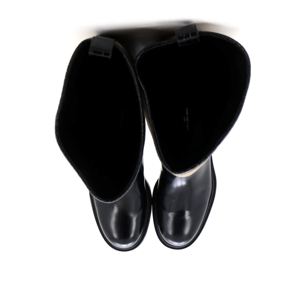 Women's Territory Flat High Ranger Boots Canvas and Leather