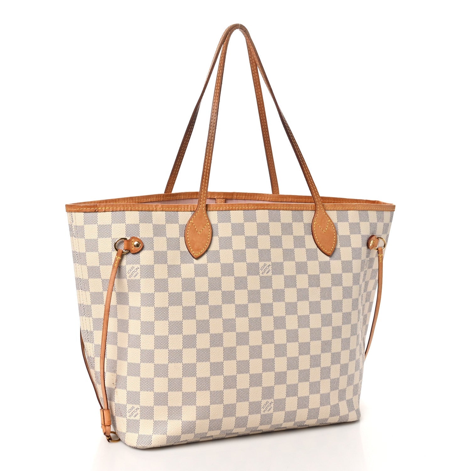 Damier Azur Neo Neverfull MM Rose Ballerine