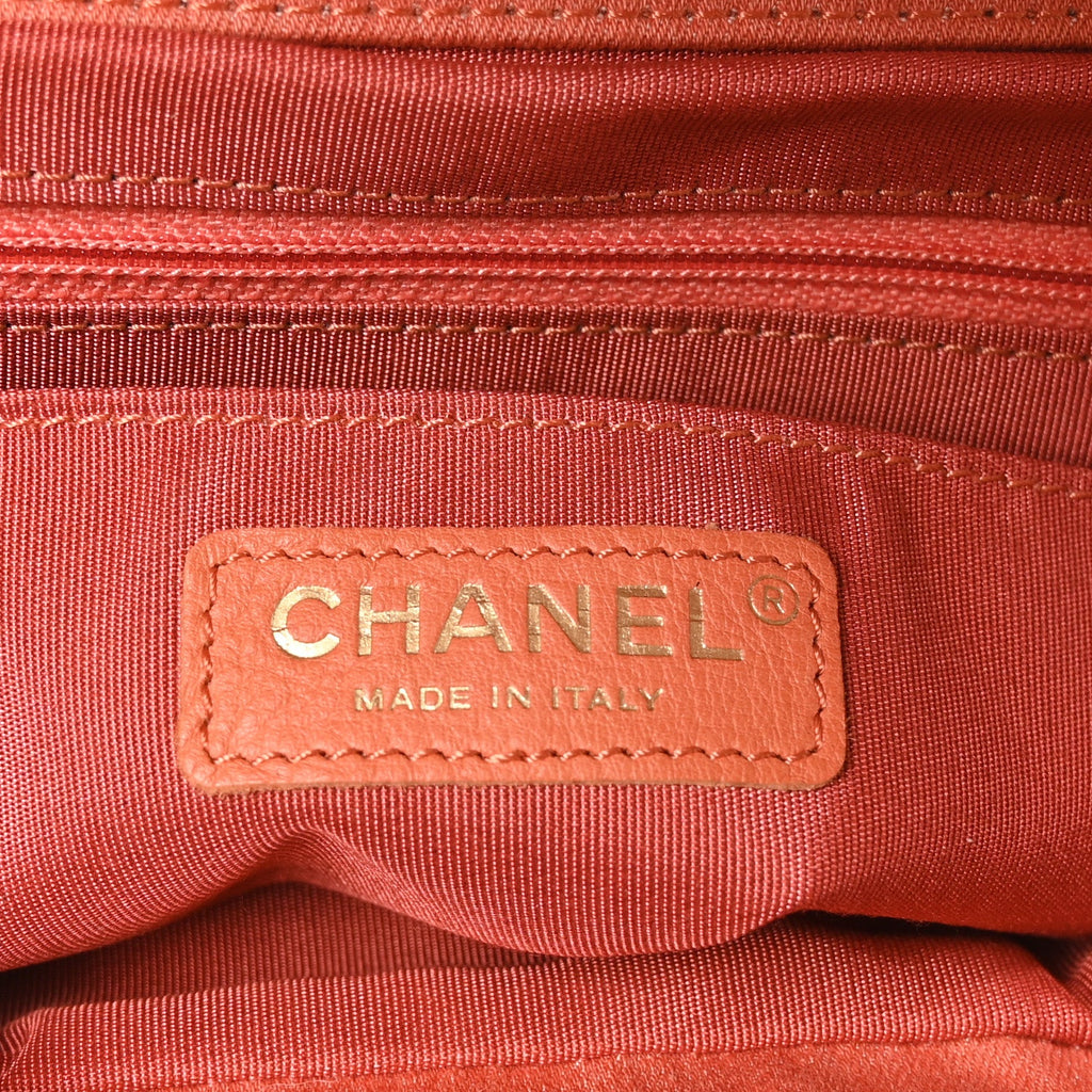 Washed Denim Quilted Small Urban Spirit Backpack Orange