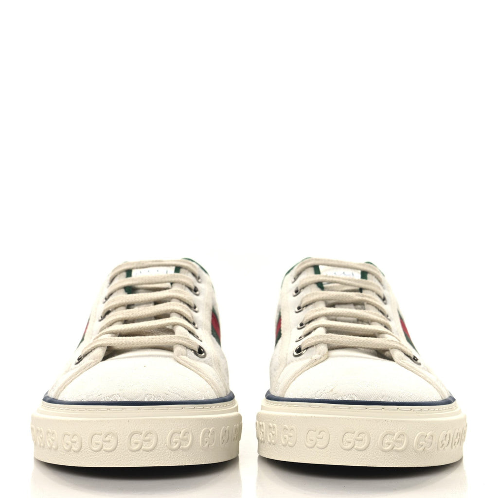 Jacquard Mini GG Monogram Web Womens 1977 Tennis Sneakers 40.5 White
