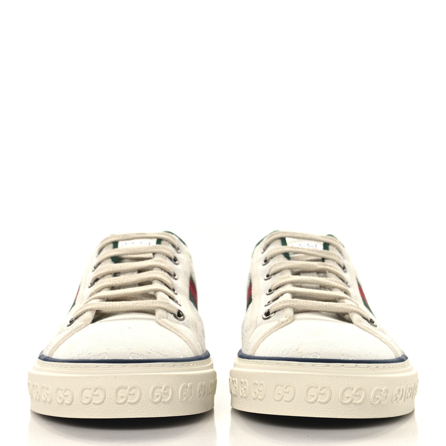 Jacquard Mini GG Monogram Web Womens 1977 Tennis Sneakers 40.5 White