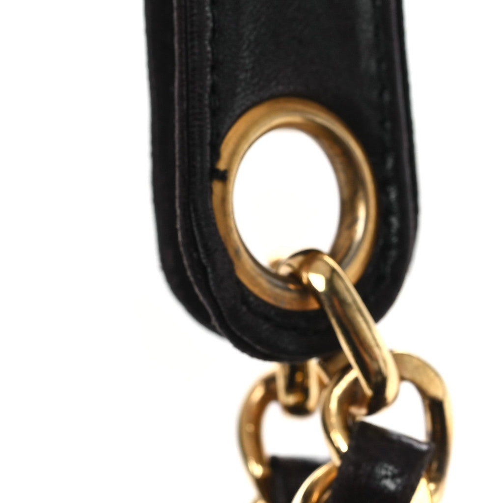Lambskin CC Shoulder Bag Brown