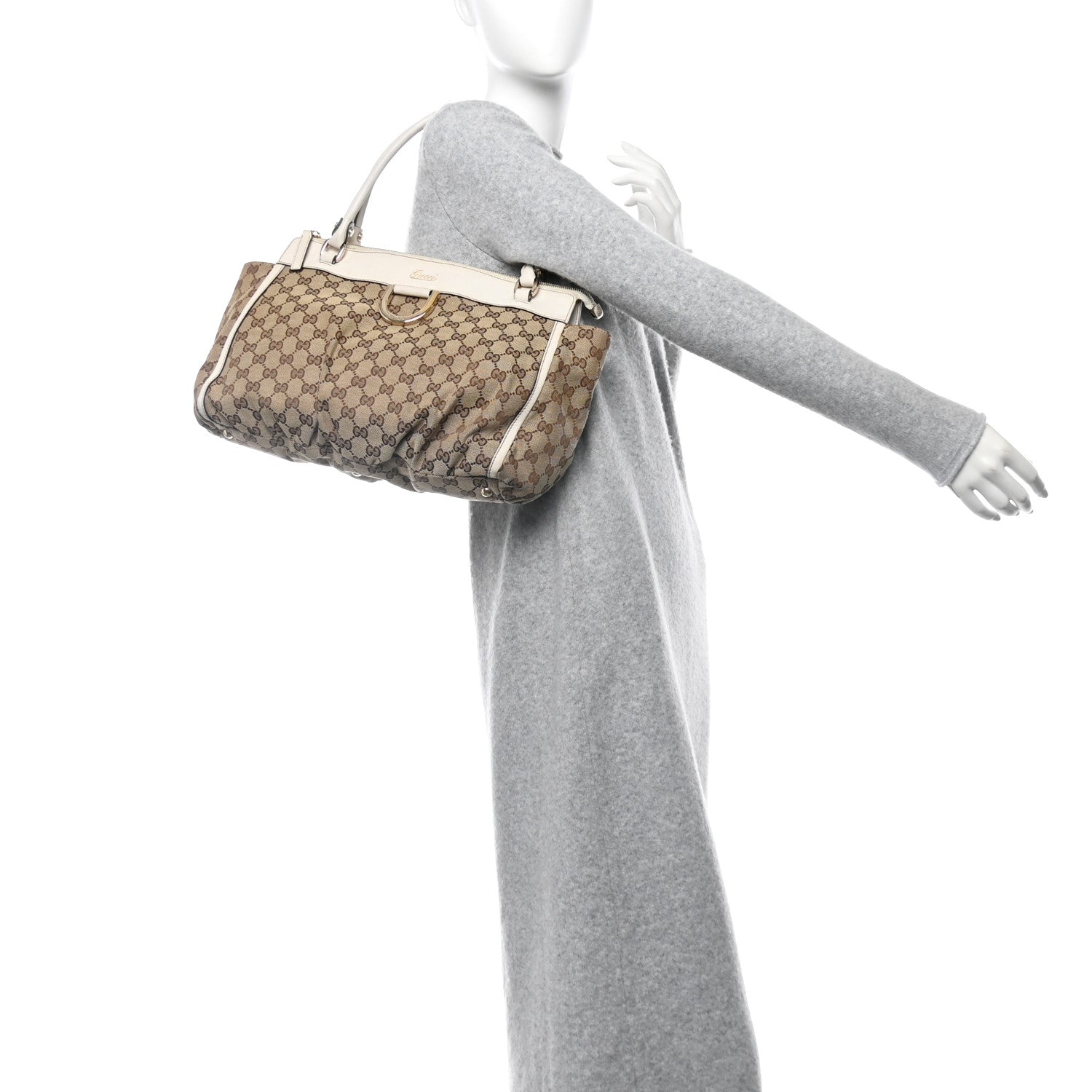 Monogram D Gold Tote Off White
