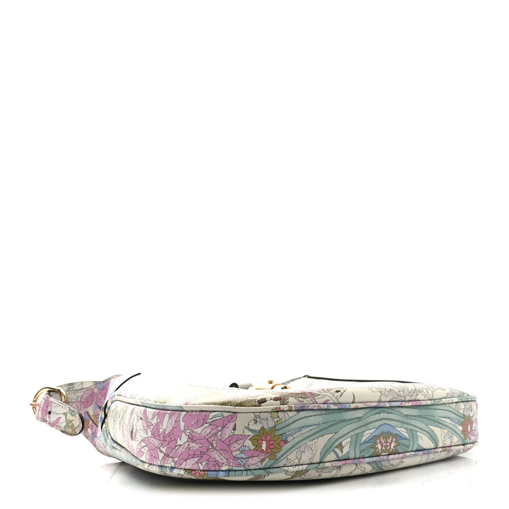 New Shangai Calfskin Tiger Savanah Small Jackie 1961 Hobo Chalky White Multicolor