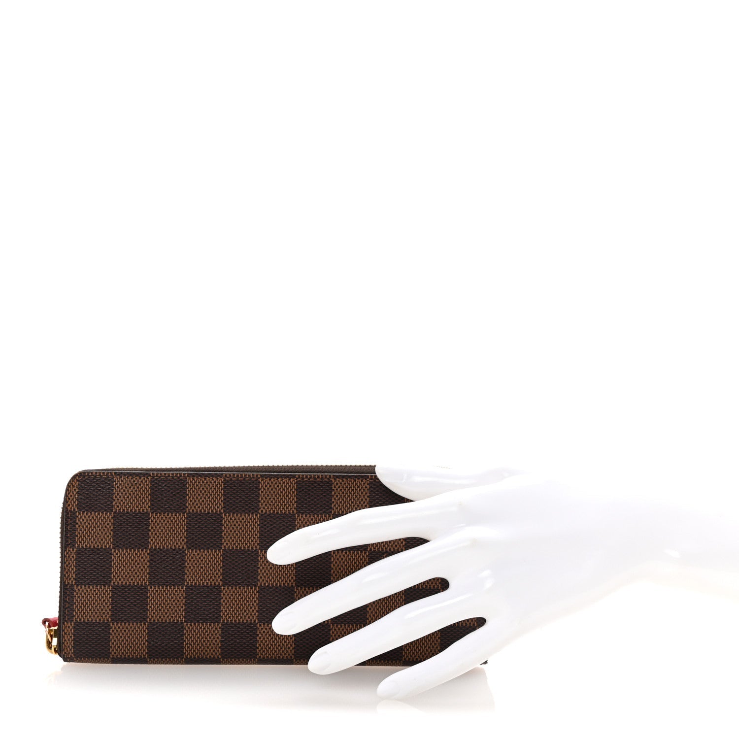 Damier Ebene Clemence Wallet Cherry