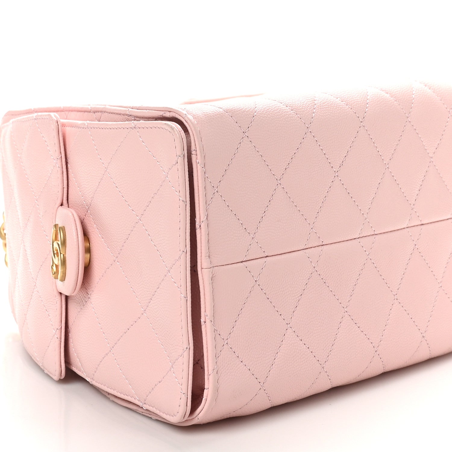 Caviar Quilted Small Chanel 25 Handbag Light Pink