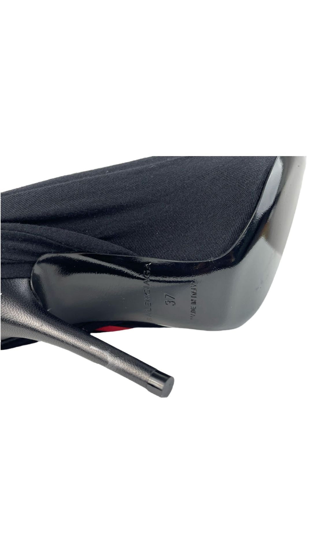 Balenciaga Black Leather Heels 37
