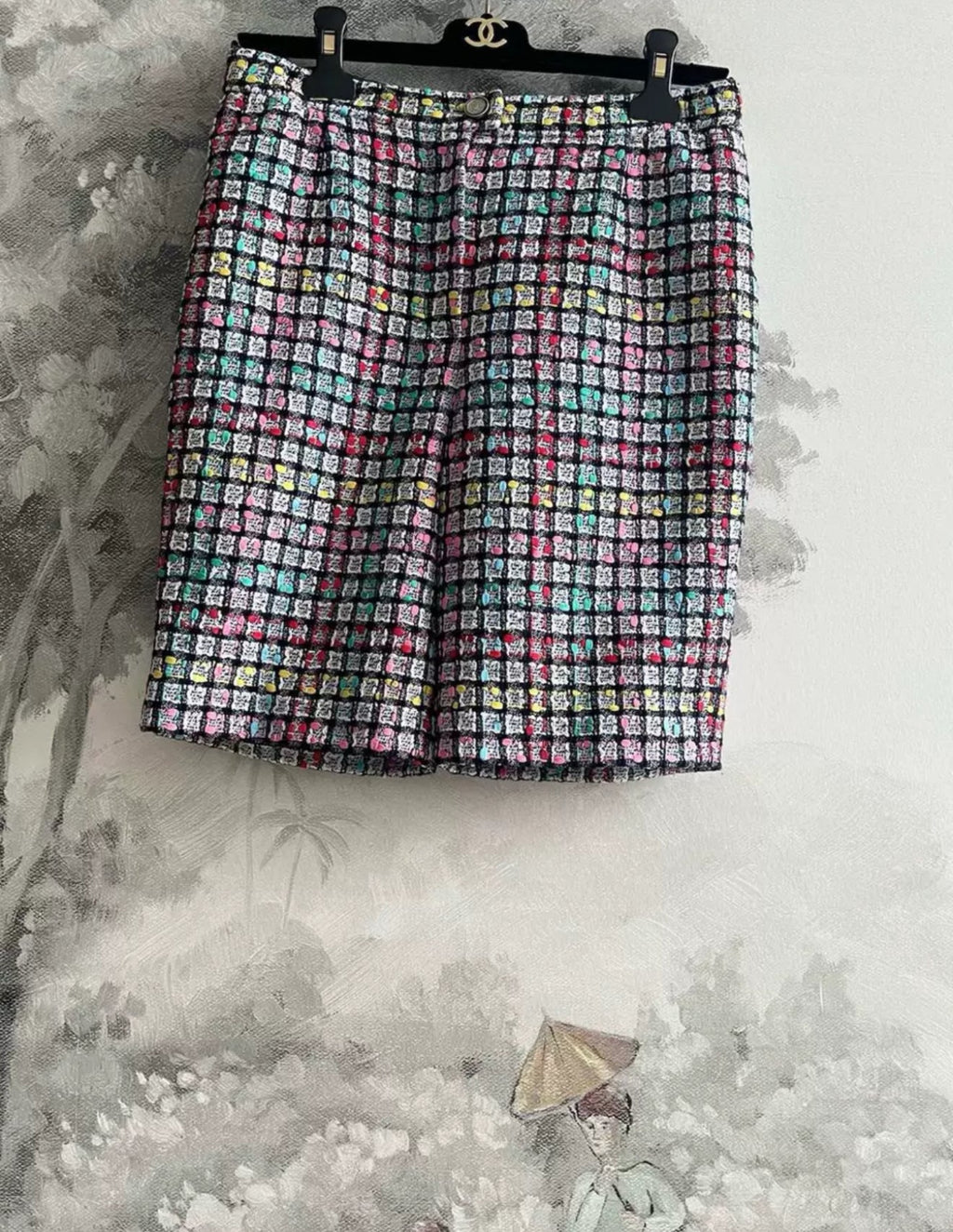 Chanel 25C Multicolor Tweed Shorts
