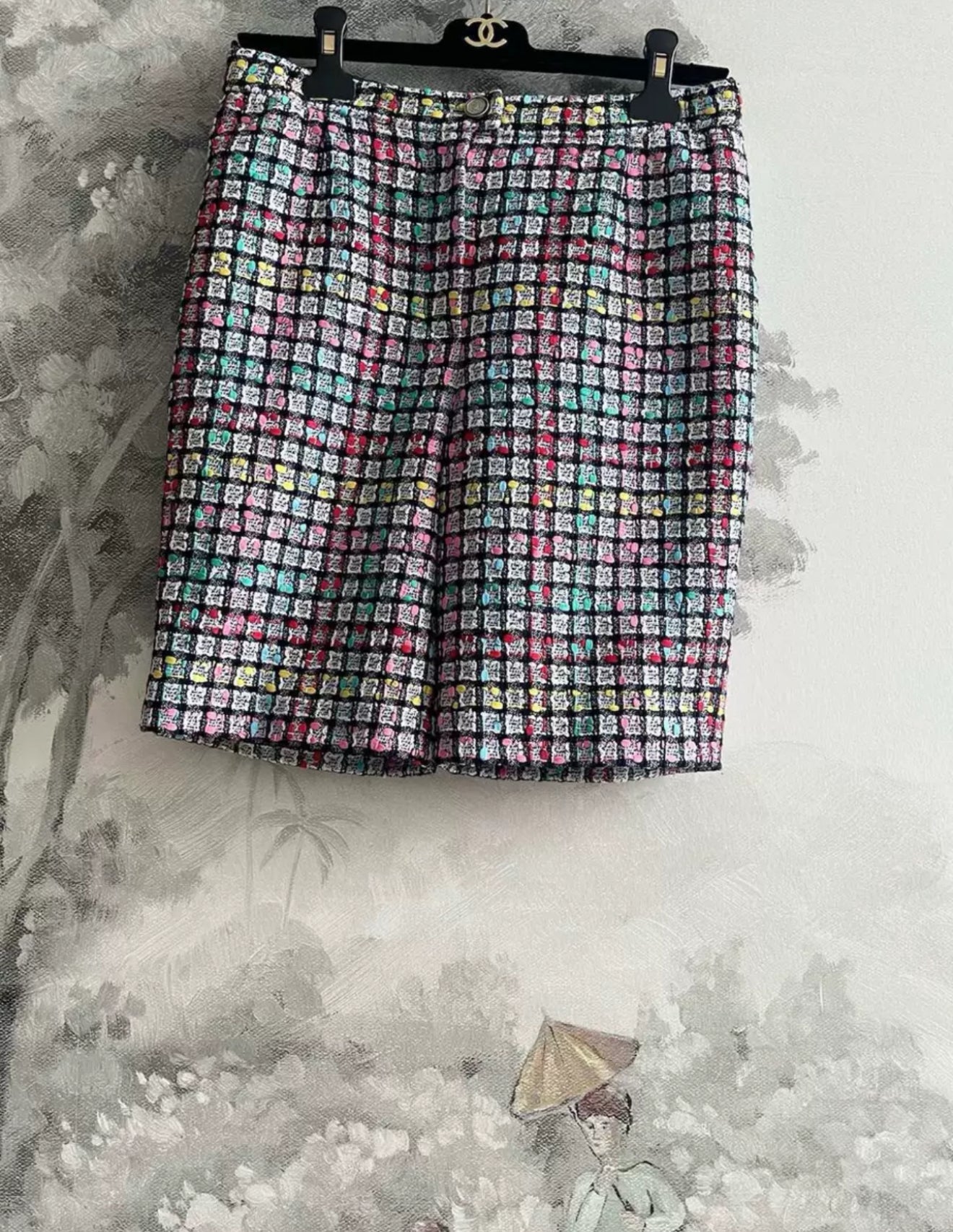 Chanel 25C Multicolor Tweed Shorts