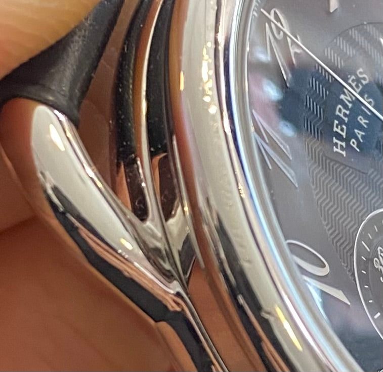 Hermes Black Arceau Chrono Watch