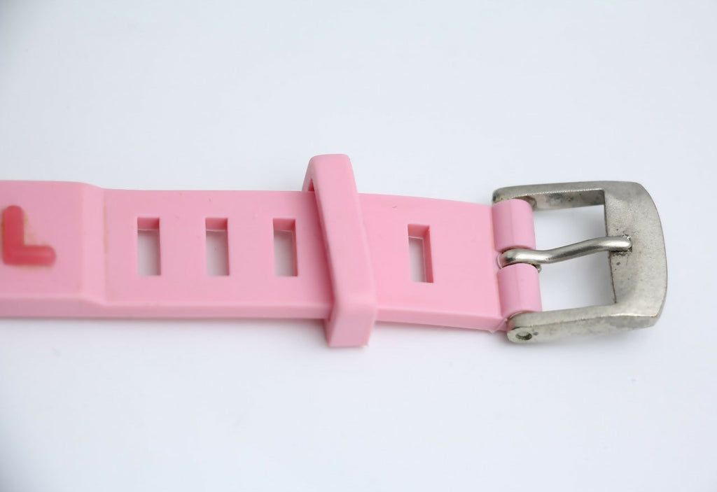 Chanel Vintage 99P Rubber Pink with Peach Wording Bracelet