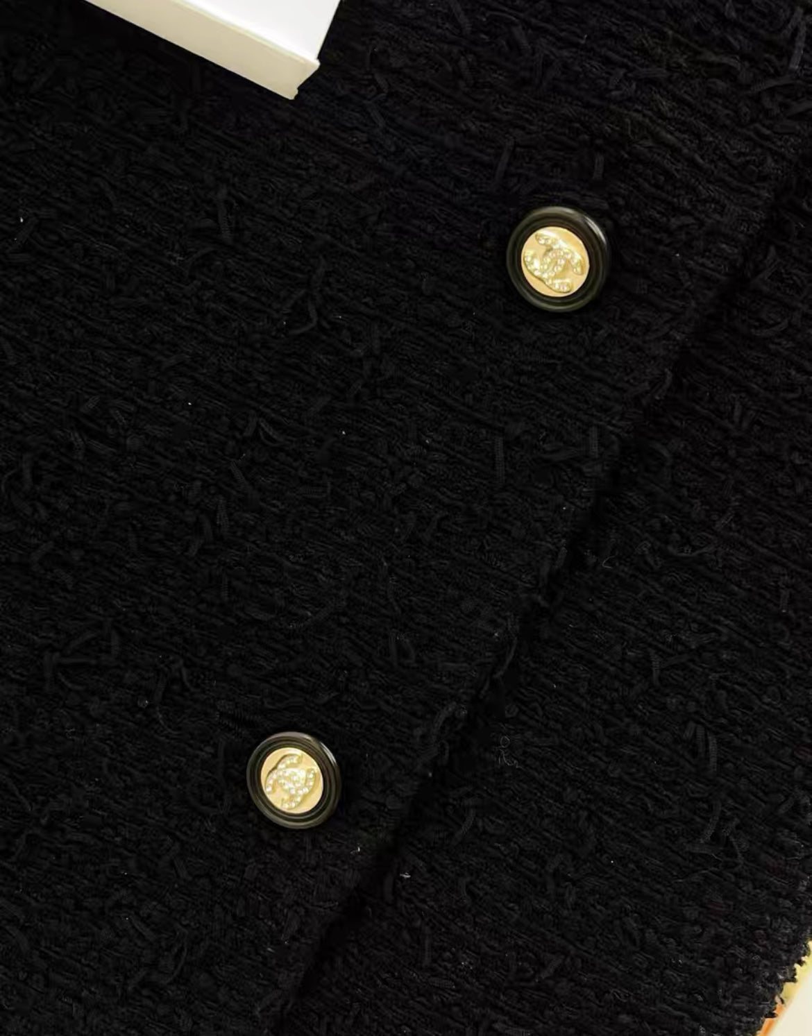 Chanel 21S Black Tweeted vest Jacket size 36