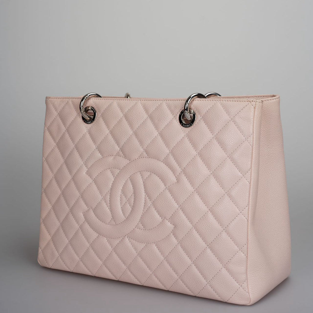 Chanel Pink Grand Shopping Tote Light Pink GST Bag in Caviar