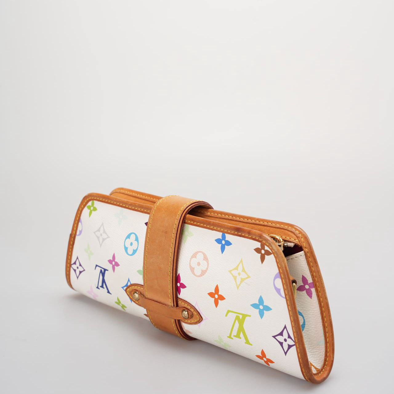 Louis Vuitton White Monogram Multicolor Shirley Pochette Bag