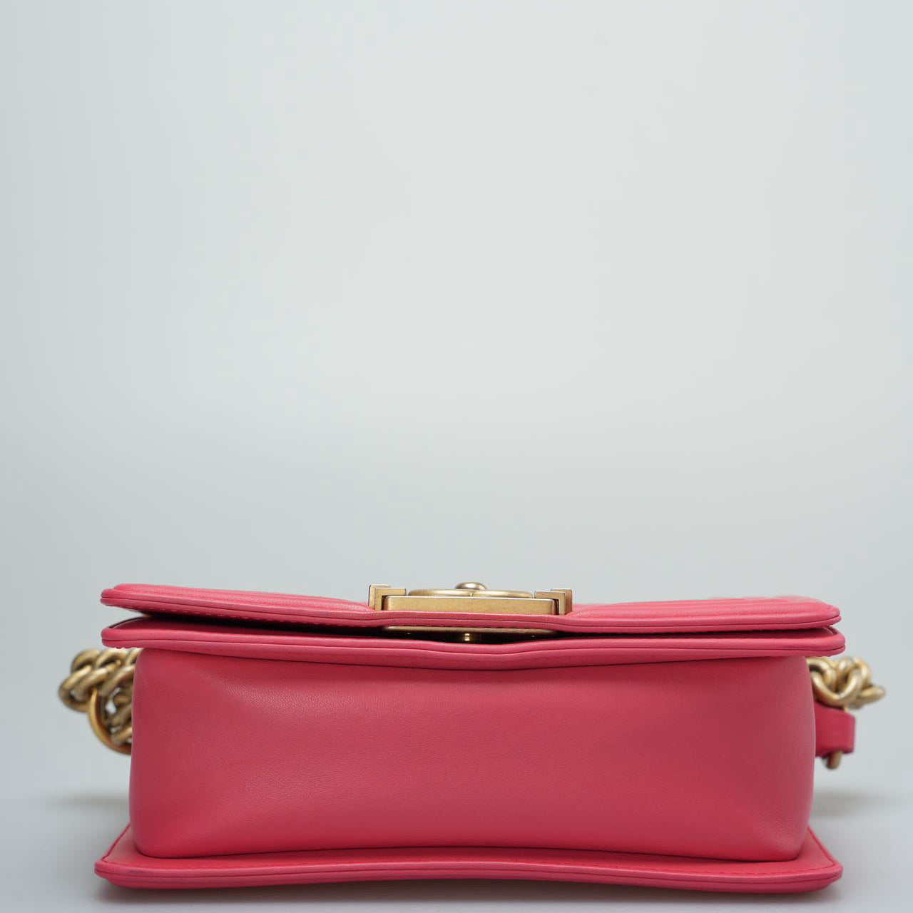 Chanel Lambskin Quilted Small Boy Flap Bag in Pink with Gold Hardware