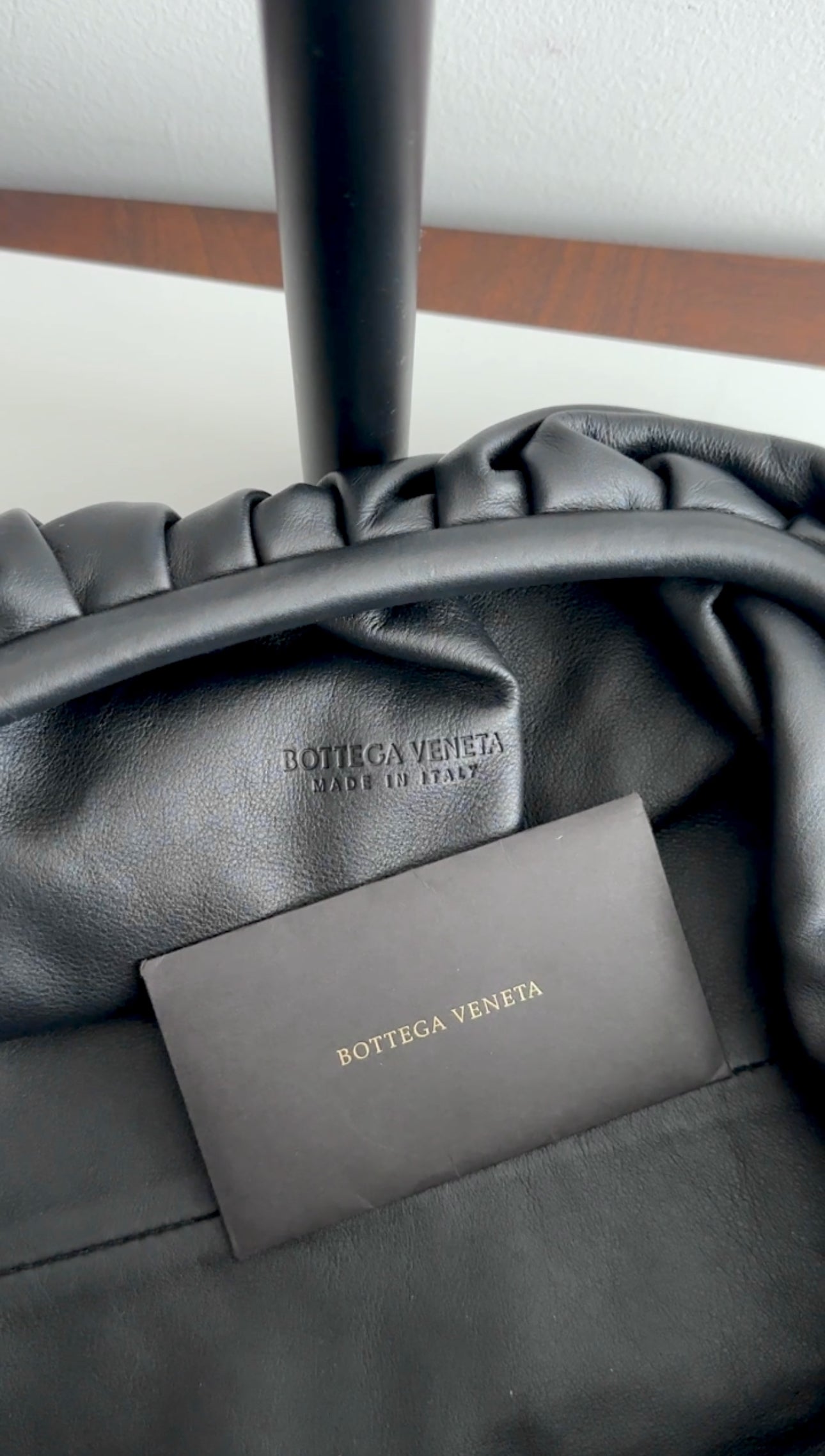 Bottega Veneta The Clutch Pouch Black Leather Bag