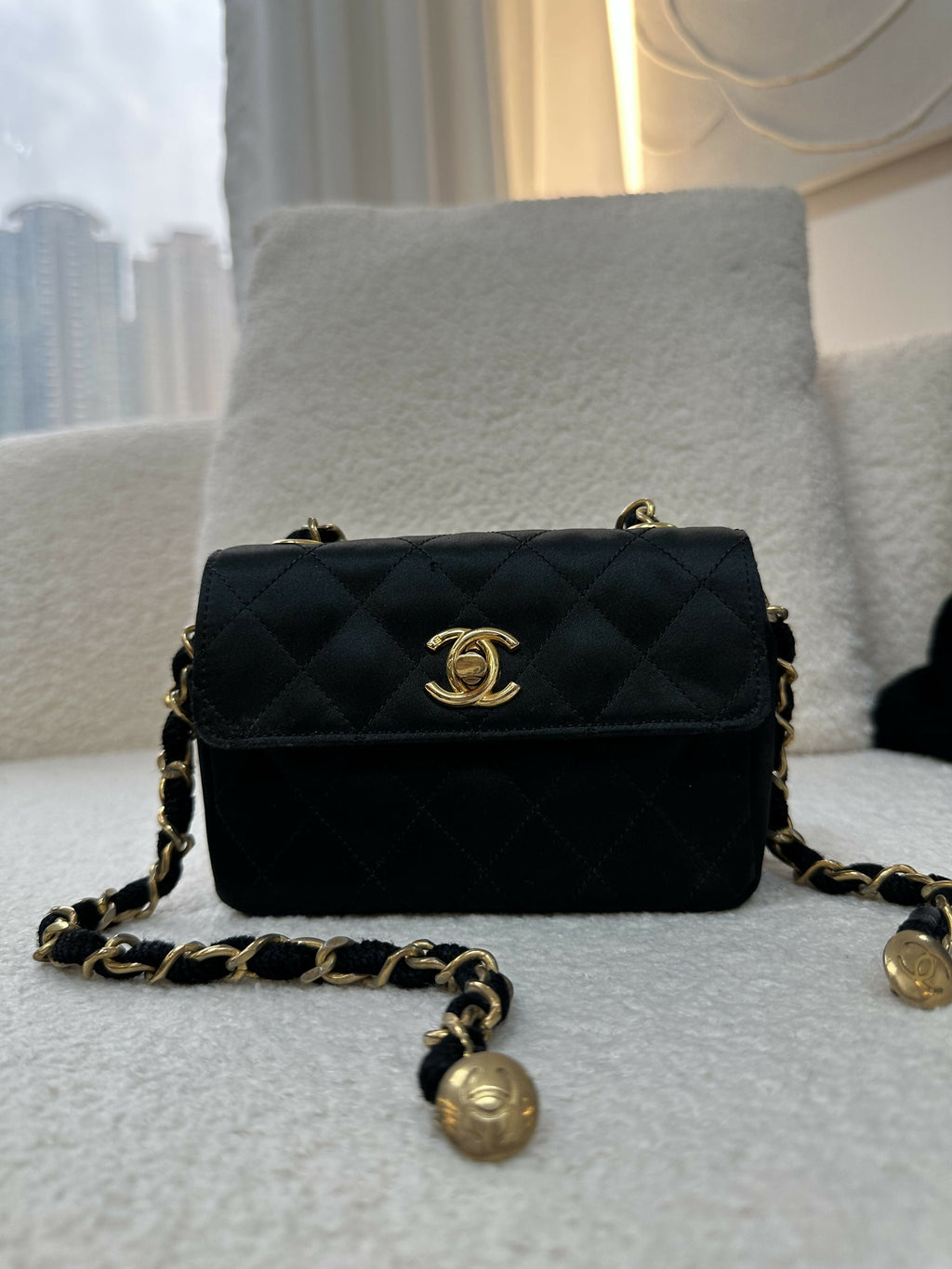 Chanel Vintage (1986-88) Classic Mini Satin Bag