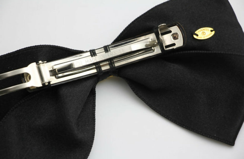 Chanel Vintage 1981-85 Silk 3D Bow Hairpin
