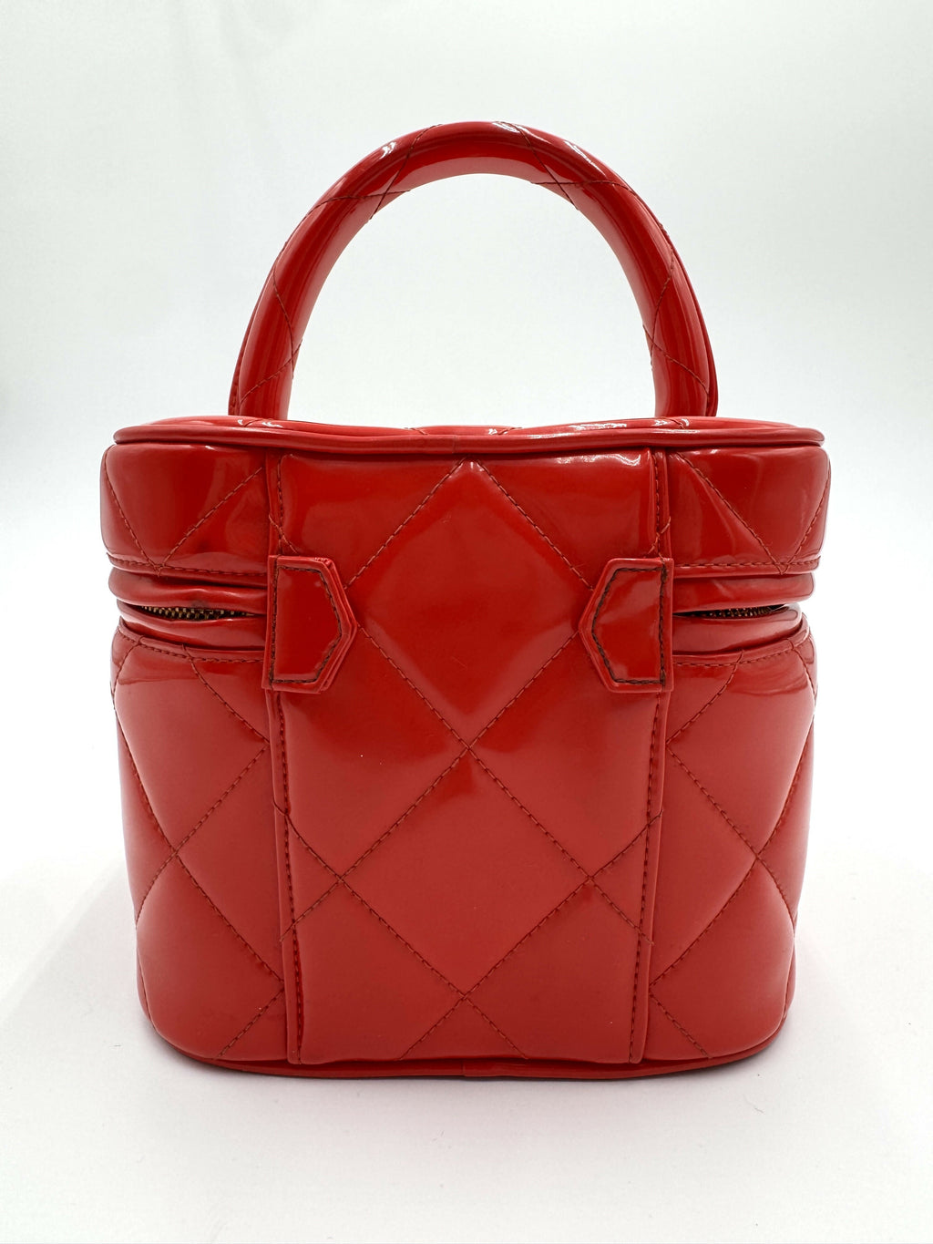 Chanel 1995 Vintage Barbie Red Heart-Mirror Vanity Case Bag