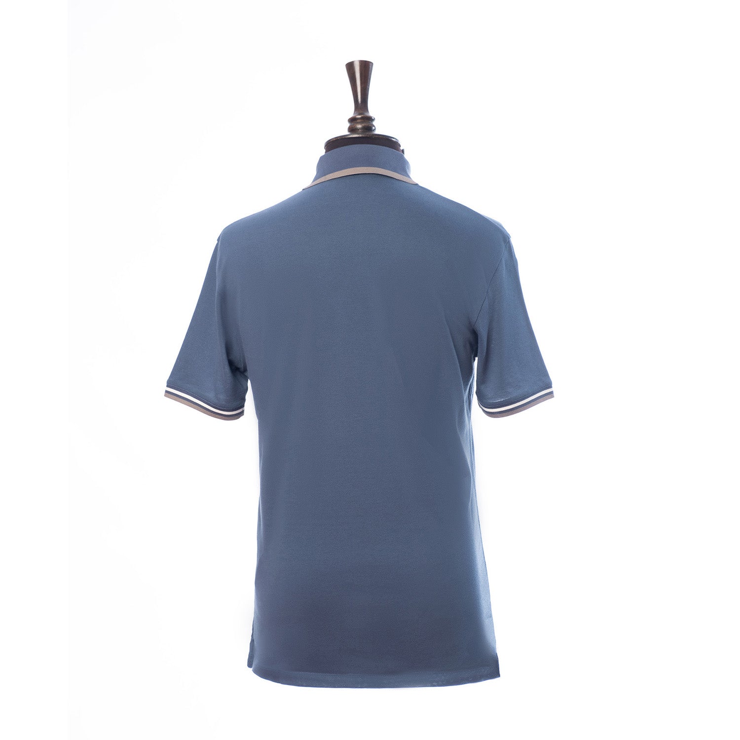 Mercerised Piqu Polo-Blue
