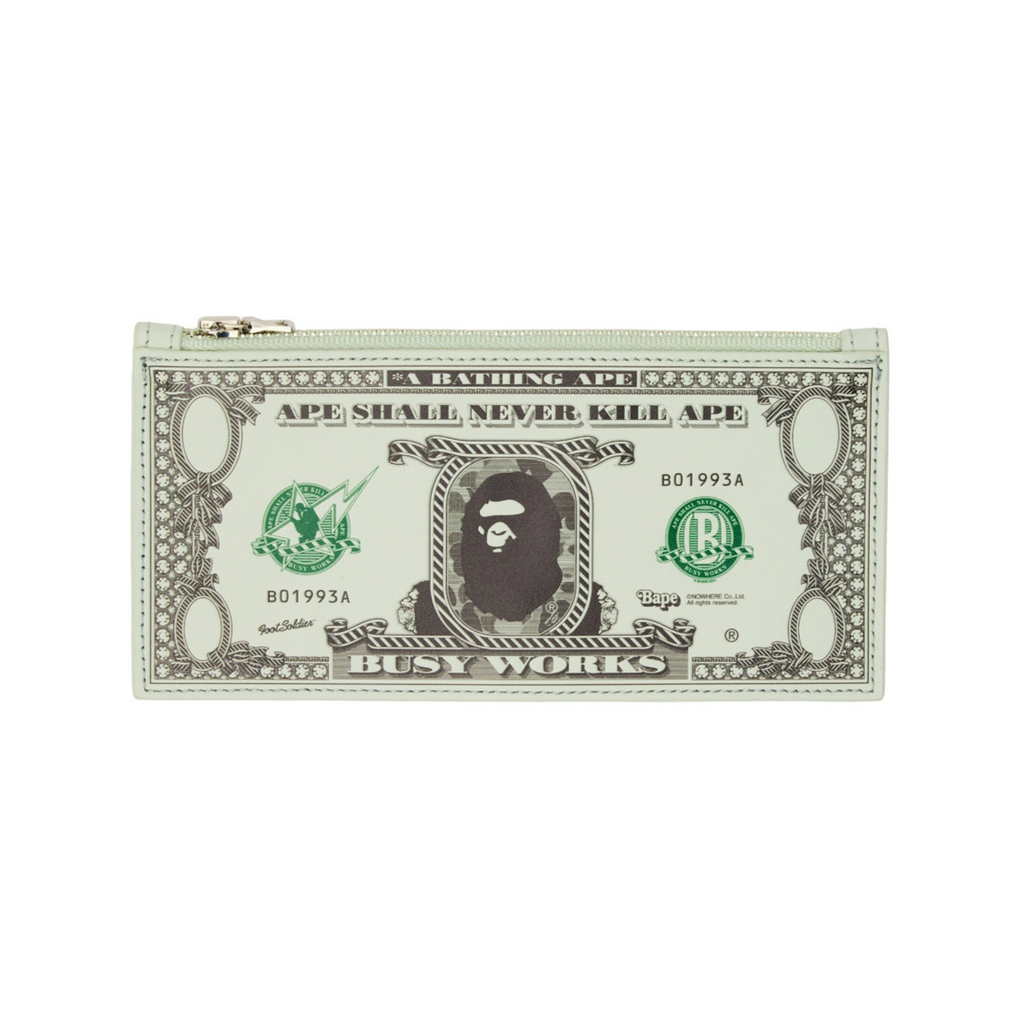 Bape 'Banknote' Zip Pouch