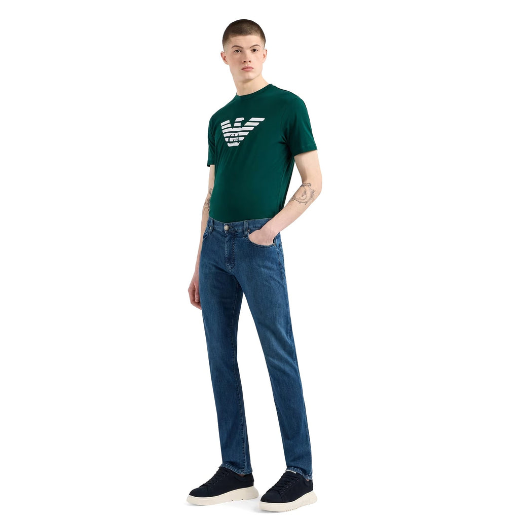 J45 Regular-Fit, Worn-Wash 8 Oz Denim Jeans