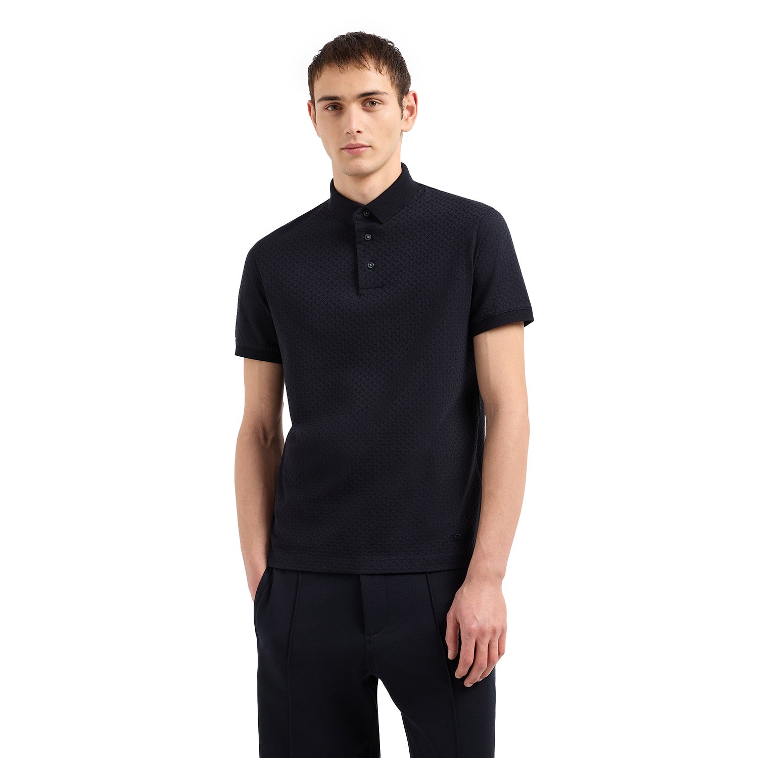 Jacquard Jersey Polo Shirt