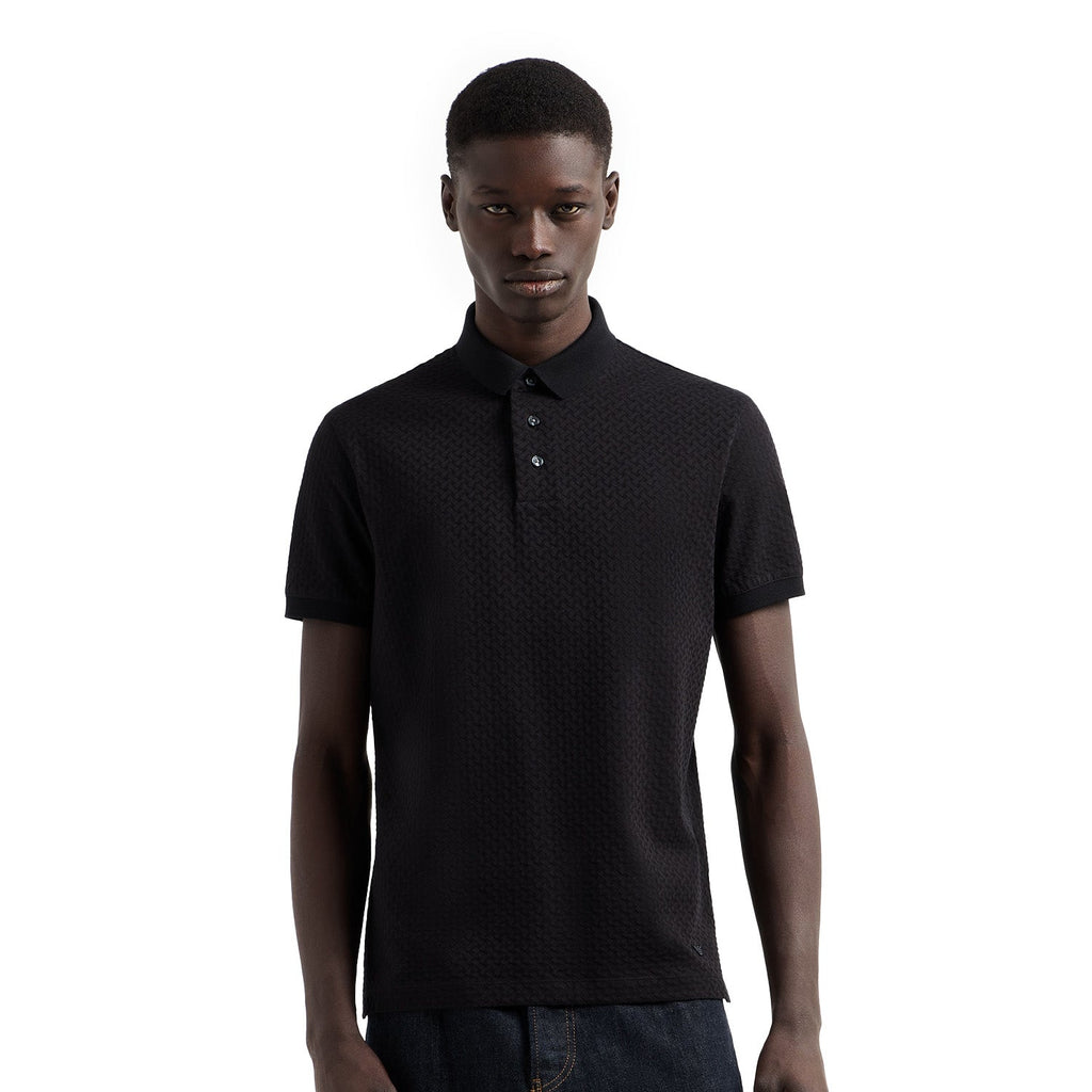 Jacquard Jersey Polo Shirt