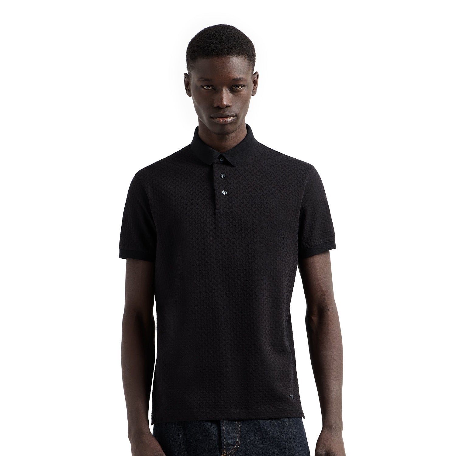 Jacquard Jersey Polo Shirt
