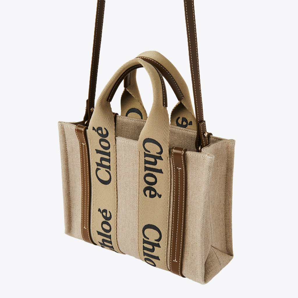 Small Woody Tote Bag In Linen