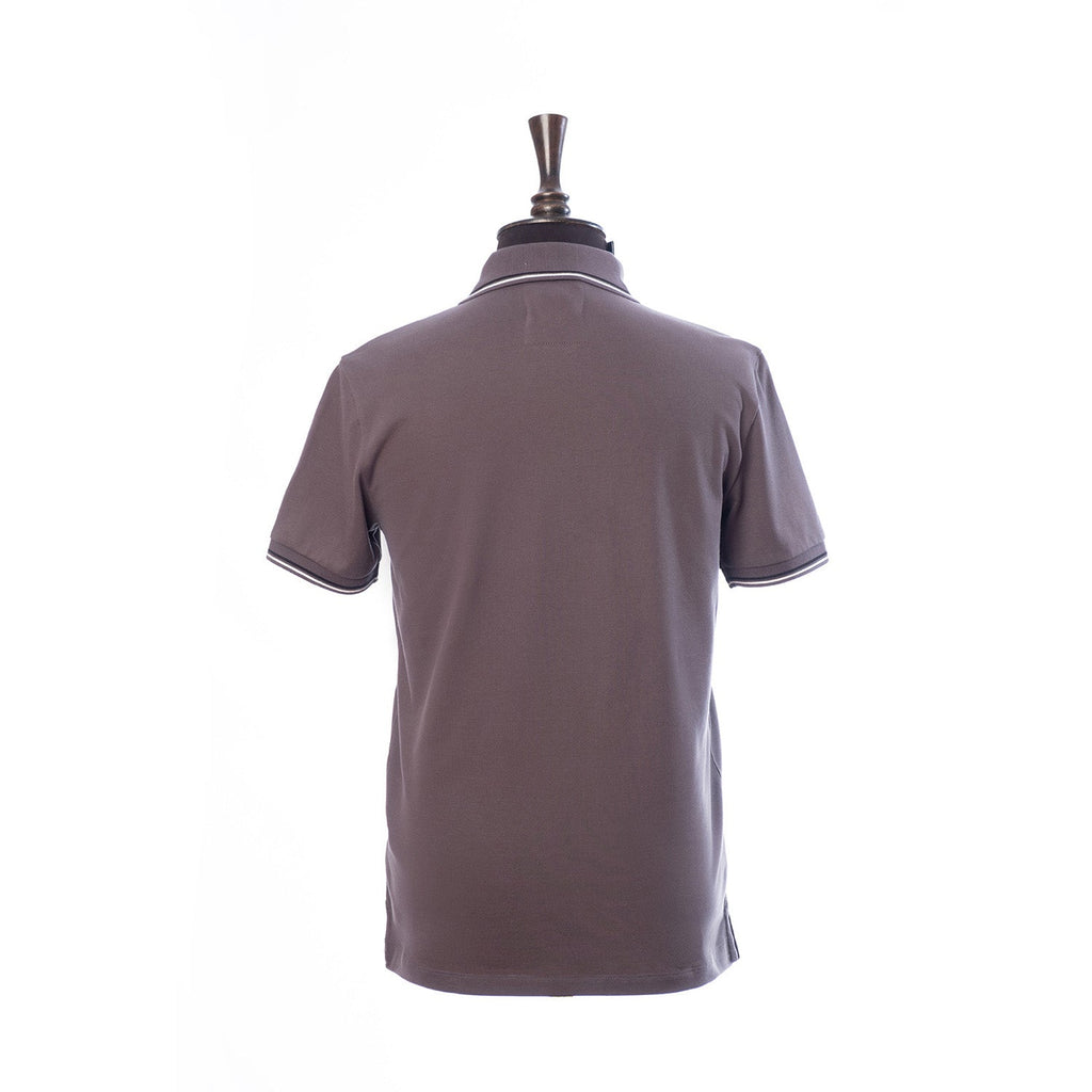 Stretch Piqua Polo Shirt With Micro Eagle Embroidery