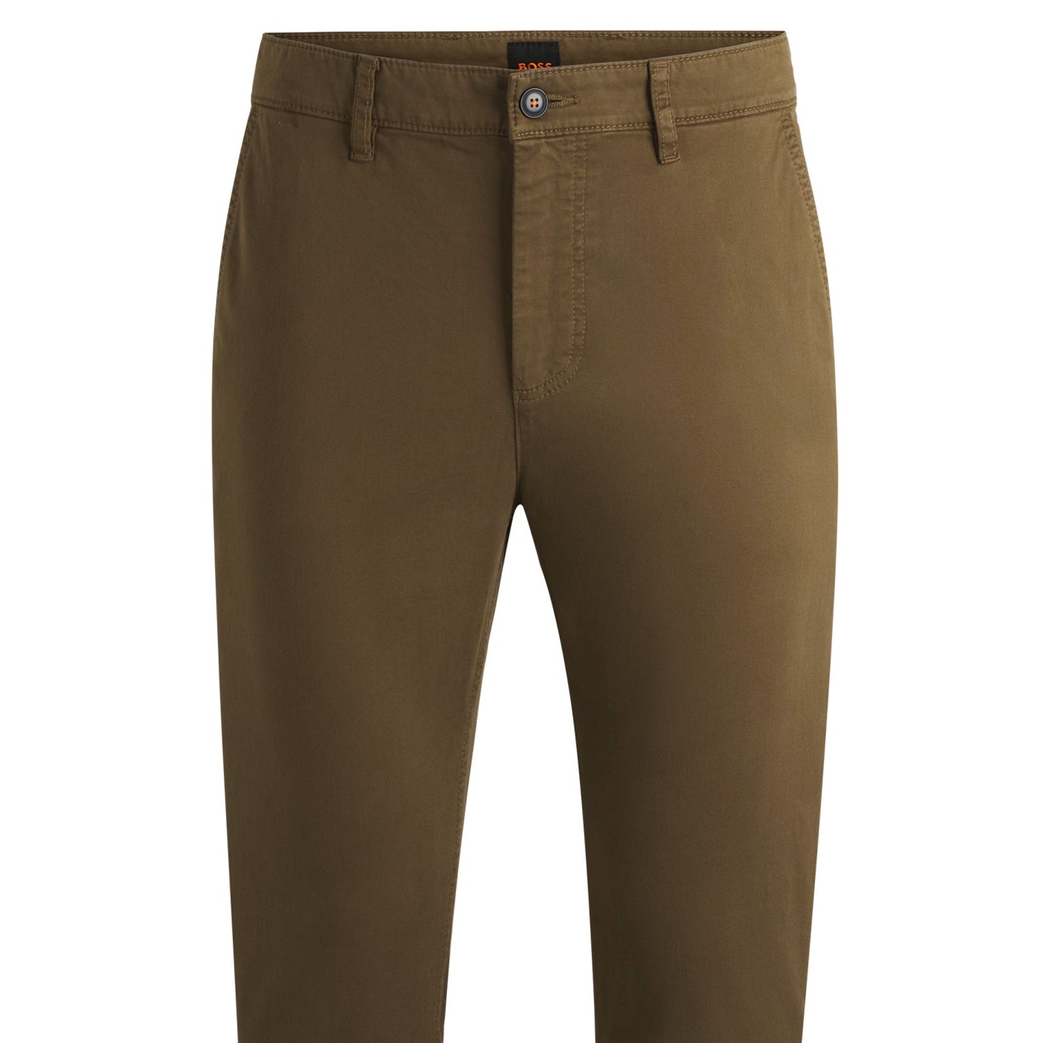 Tapered-Fit Chinos In Stretch-Cotton Satin