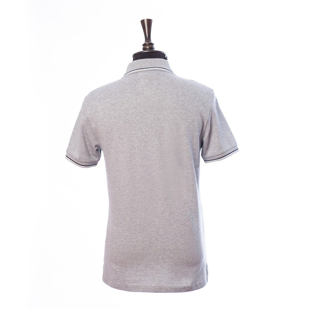 Stretch Piqua Polo Shirt With Micro Eagle Embroidery