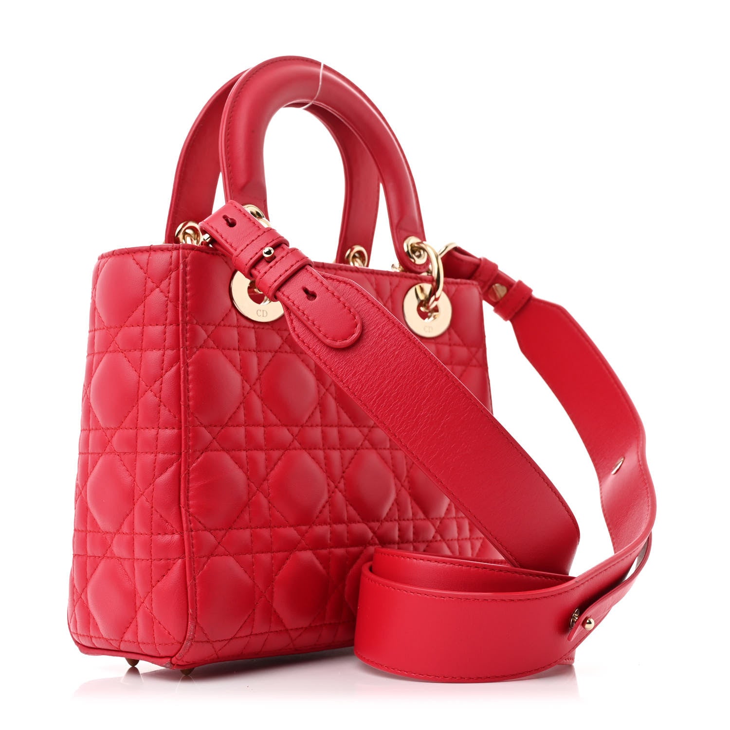 Lambskin Cannage Small My ABCDior Lady Dior Fraise