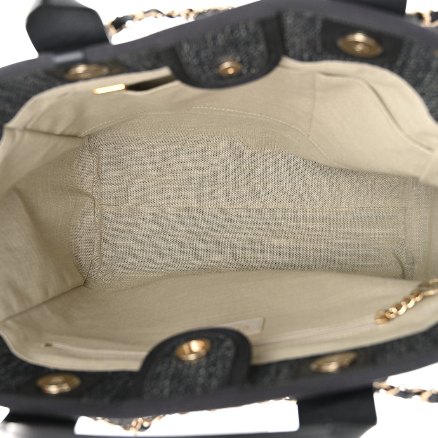 Denim Small Deauville Tote Dark Blue White