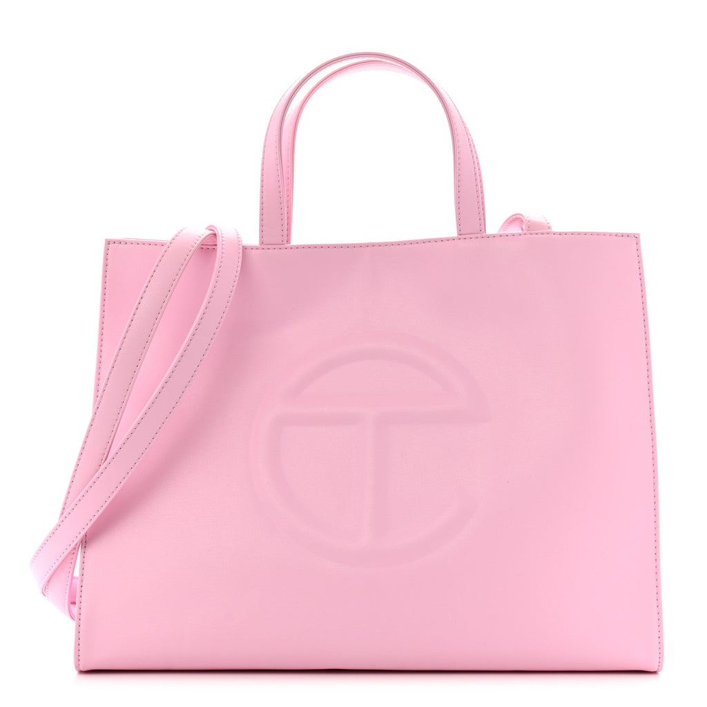 Vegan Leather Medium Shopping Bag Bubblegum