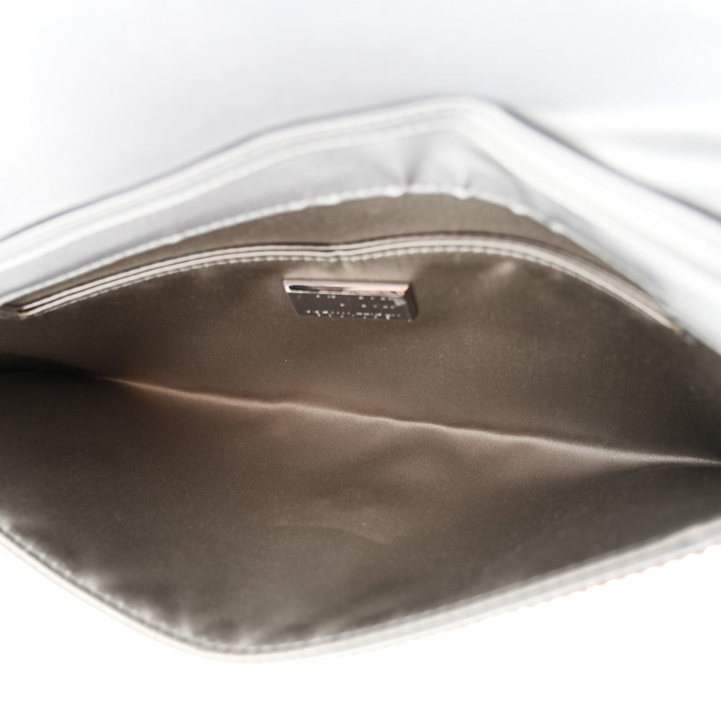 Swarovski Crystal Envelope Clutch Silver