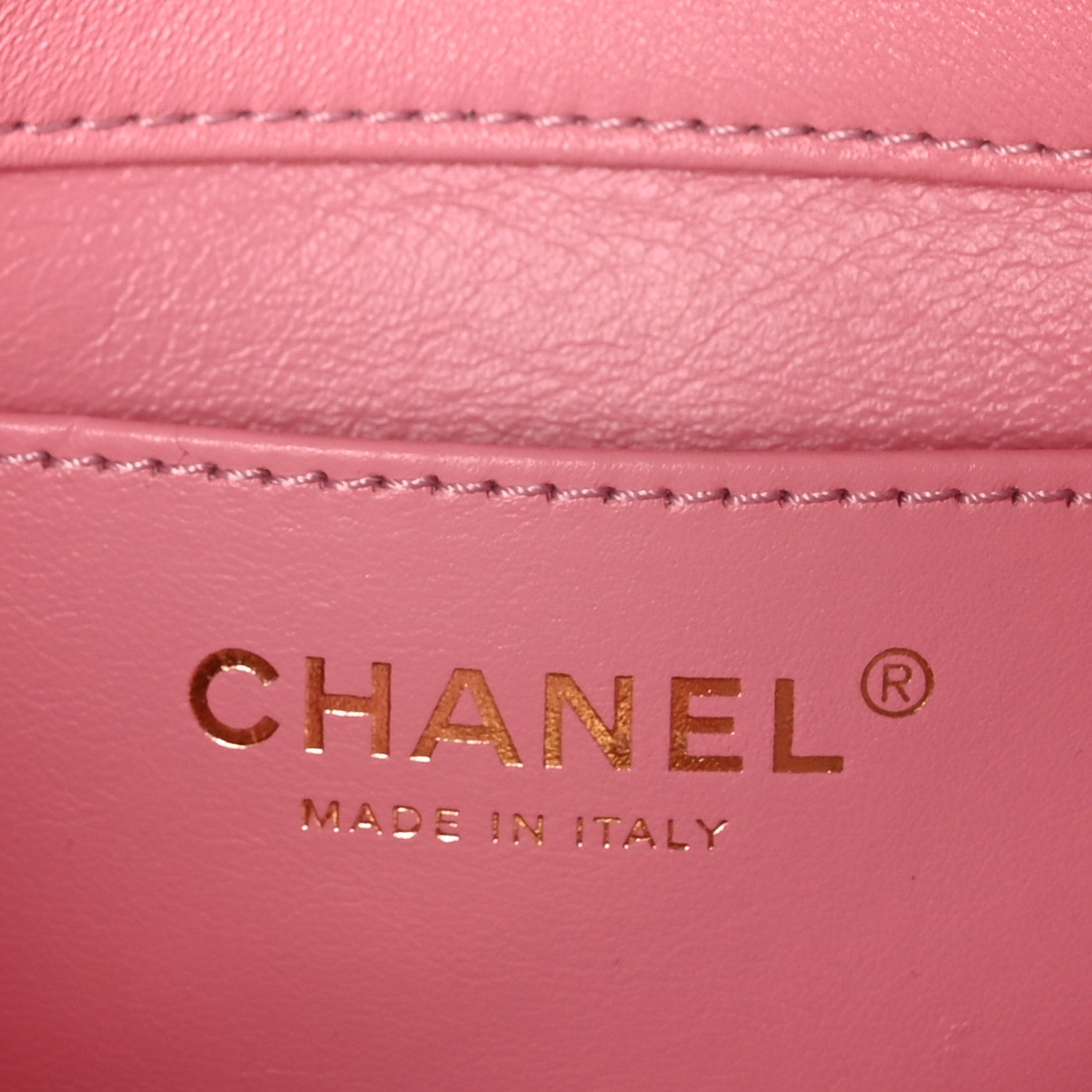 Lambskin Wenge Quilted Mini Fashion Wood Square Flap Pink