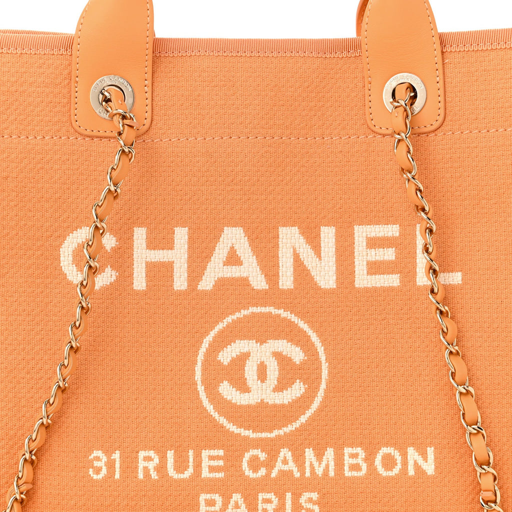 Canvas Small Deauville Tote Light Orange