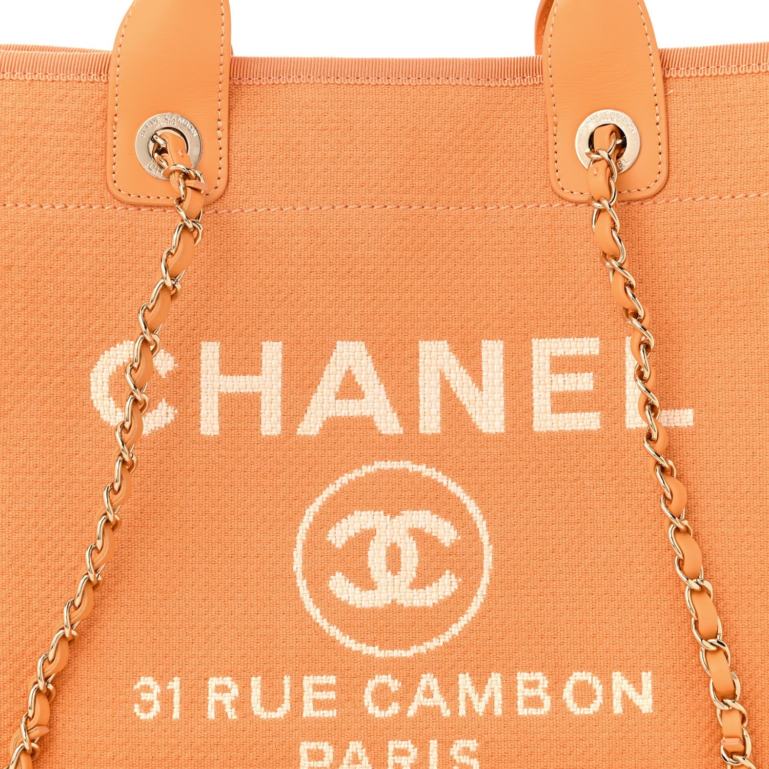 Canvas Small Deauville Tote Light Orange