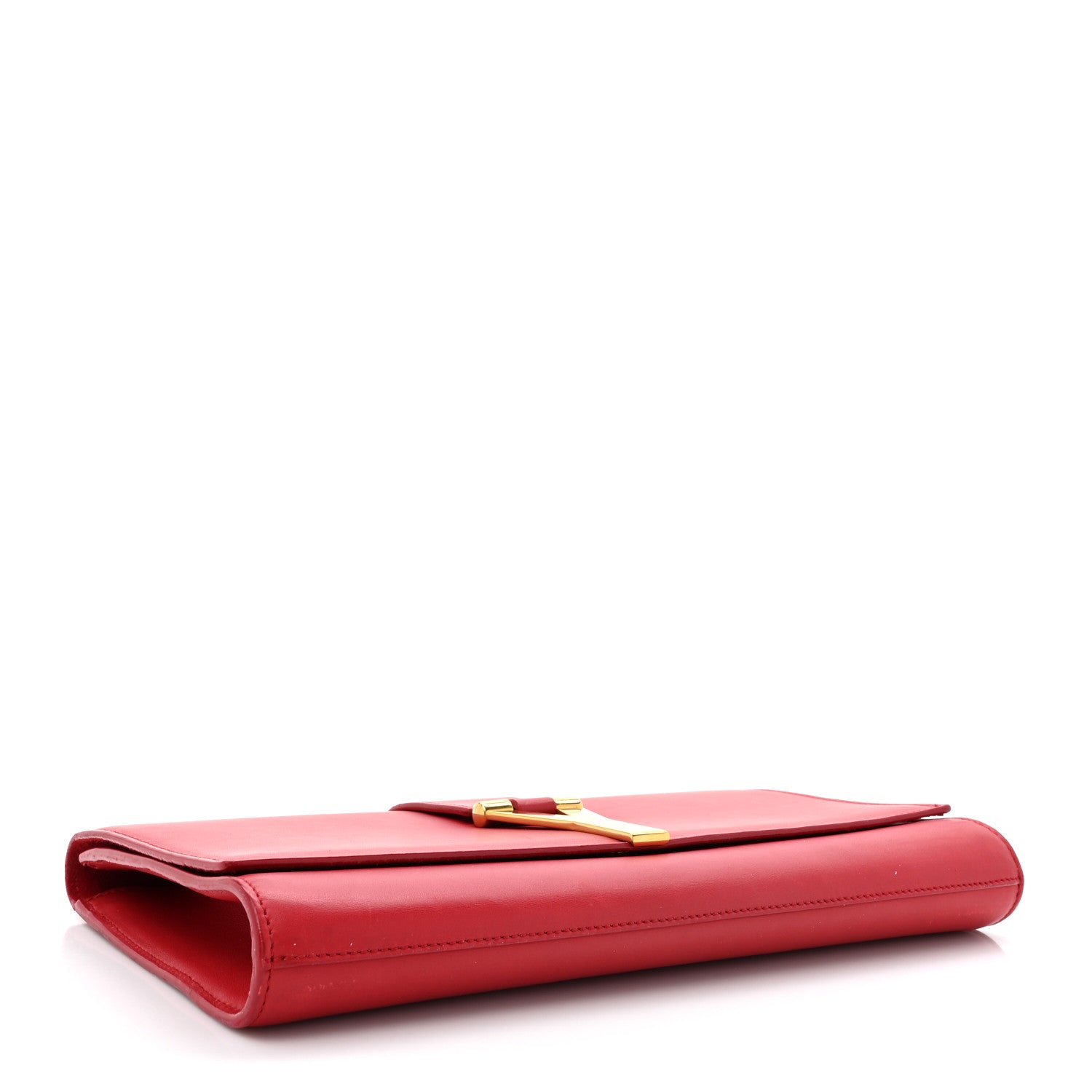 Calfskin Classic Y Ligne Clutch Red
