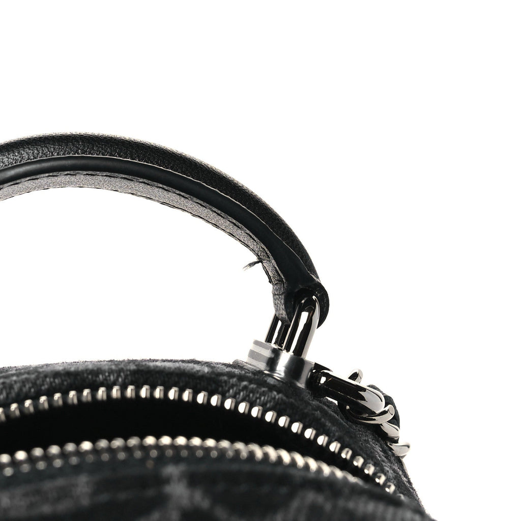 Denim Quilted Flower CC Mini Classic Backpack Black