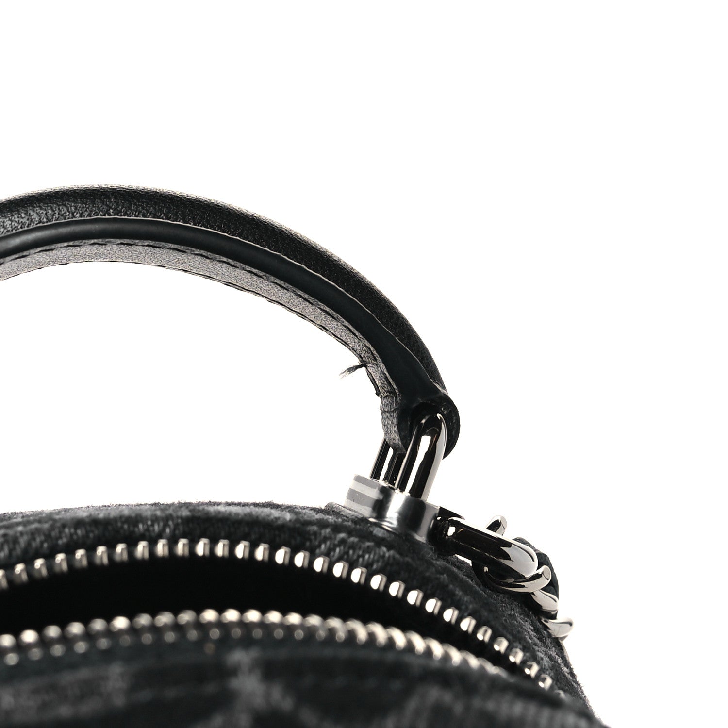 Denim Quilted Flower CC Mini Classic Backpack Black