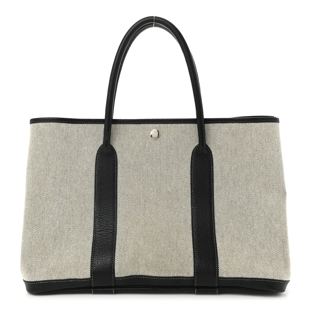 Toile Negonda Garden Party 36 MM Tote Black Ecru