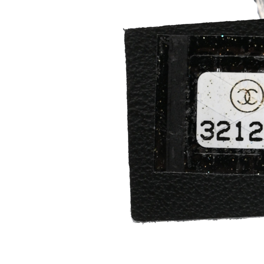 Calfskin Quilted CC Uniform Flap Belt Bag Black