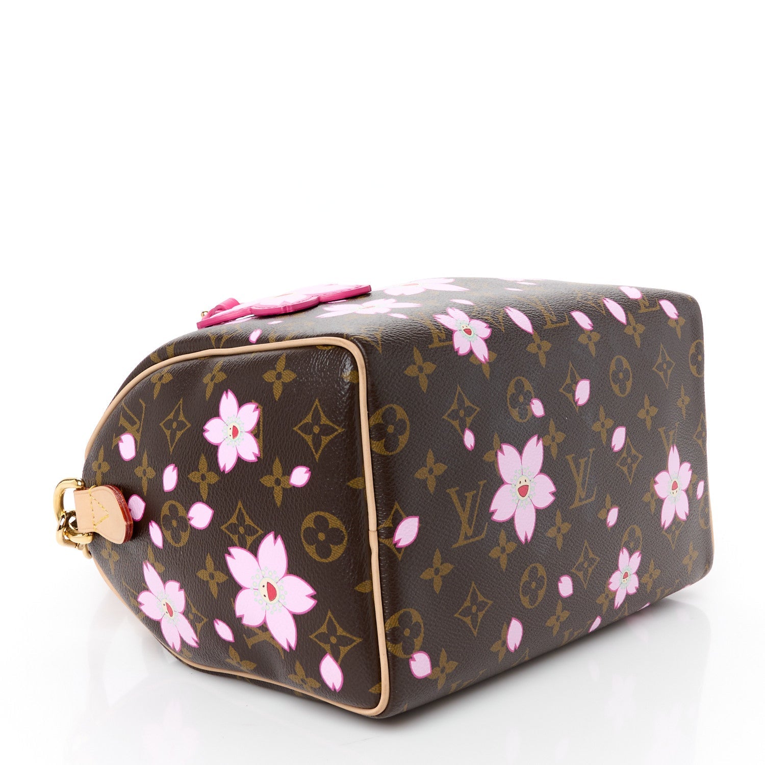 LV X TM Monogram Cherry Blossom Speedy Bandouliere 25 Sakura Brown