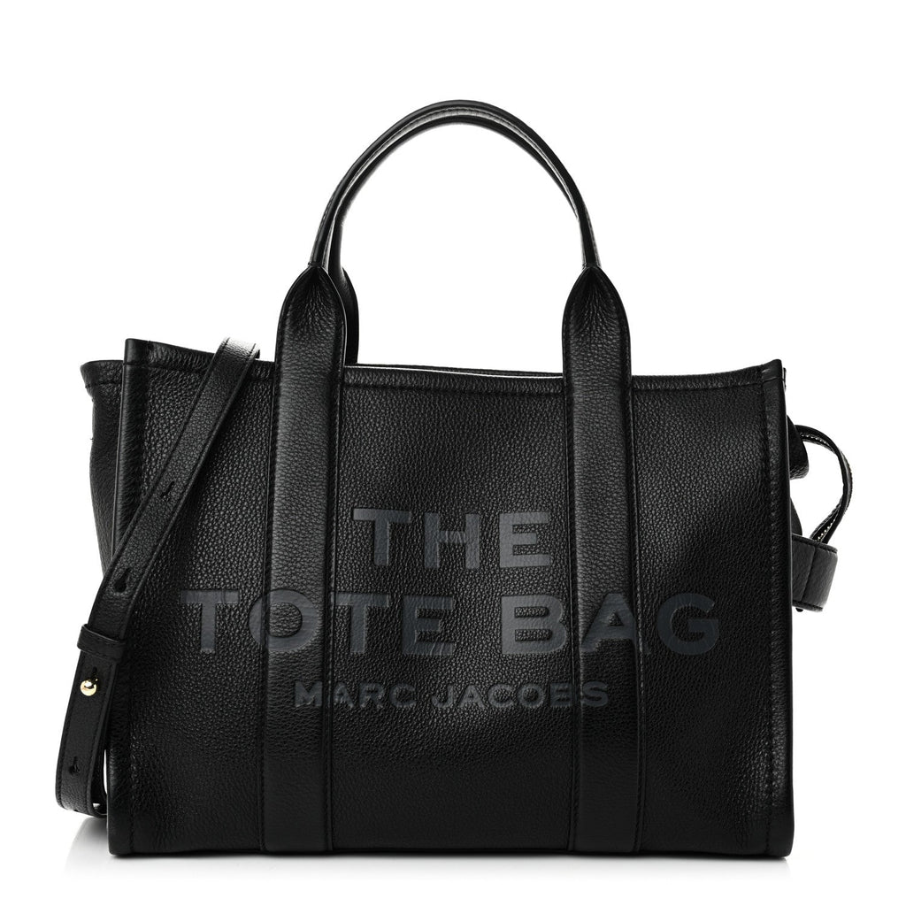 Grained Calfskin Medium The Tote Bag Black